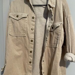 Corduroy oversized button down